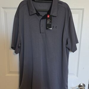 Under Armour Men's Gray Heathered Performance Polo